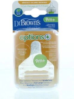 Dr. Brown's Options+ Anti-colic Y-speen - Voor Brede Halsfles - 2 Stuks -Pasgeborenen En Jonge Kinderen 891x1200 1
