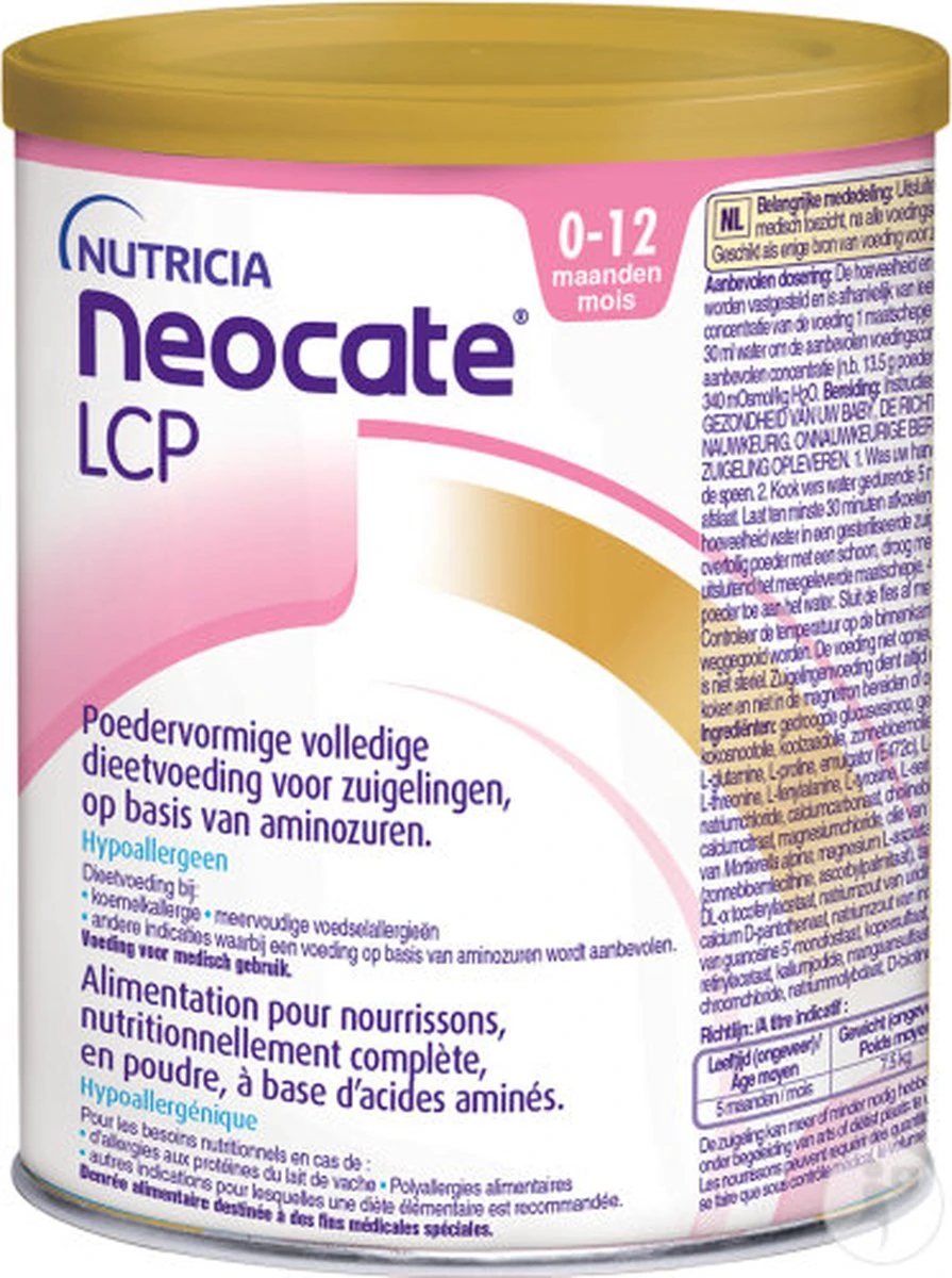 Neocate LCP Poeder Nutricia Dieetvoeding 400 Gram 3 Neocate LCP Poeder Nutricia Dieetvoeding 400 Gram - Afbeelding 3