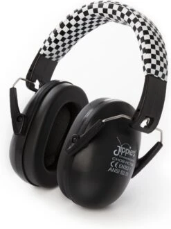 Jippie's - Gehoorbeschermer - Zwart Geblokt - Vanaf 1 Tot Ongeveer 16 Jaar