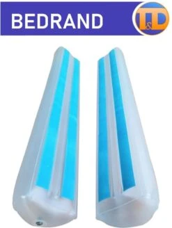 T&D - Premium Opblaasbare Bedrand - Wit/Blauw