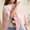 Borstvoeding Poncho/ Borstvoedingsdoek/ Borstvoeding T-shirt/Makkelijk Draagbare En Niet Opvallend Voedingsshirt/Afschermdoek Tijdens Voeden/ Ademende Voedingshoes/54cm X 58 Cm/
