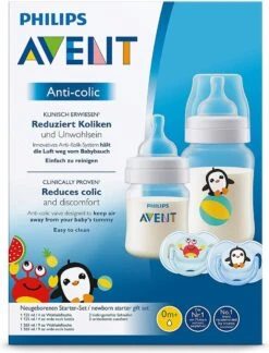 Philips AVENT SCD805/01 Anti-Colic Zuigfles Voor Pasgeborene 125 Ml 260 Ml Polypropyleen (PP) Transparant, Wit -Pasgeborenen En Jonge Kinderen 916x1200