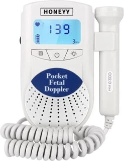 Honeyy - Professionele Doppler - Baby Hartje Monitor - Zwangerschapscadeau - Inclusief Ultrasound Gel En Batterijen -Pasgeborenen En Jonge Kinderen 921x1200