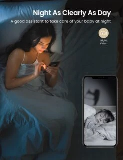 GNCC P1 Babyfoon Met Camera 1080P - Voor Baby's/Huisdieren/Veiligheid - Noodroomzicht - Bewegingsdetectie - Bidirectionele Audio - Sirene - Compatibel Met Alexa & Google Home - SD&Cloud Opslag - Twee Pakjes -Pasgeborenen En Jonge Kinderen 923x1200 13