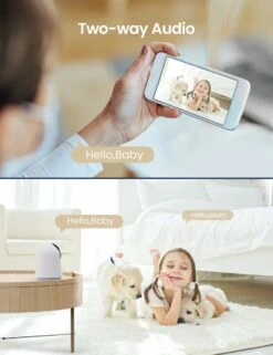 GNCC P1 Babyfoon Met Camera 1080P - Voor Baby's/Huisdieren/Veiligheid - Noodroomzicht - Bewegingsdetectie - Bidirectionele Audio - Sirene - Compatibel Met Alexa & Google Home - SD&Cloud Opslag - Twee Pakjes -Pasgeborenen En Jonge Kinderen 923x1200 15