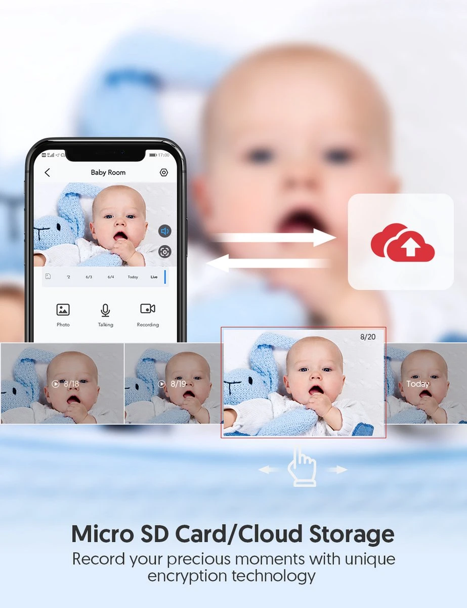 Victure Babyfoon Met Camera En App Wifi - 1080P FHD - Baby Monitor Met Camera - 2.4G Draadloze Beveiligingscamera Voor Binnen - Geschikt Voor Ouderen/baby/huisdieren - Compatibel Met IOS En Android 7 Victure Babyfoon Met Camera En App Wifi - 1080P FHD - Baby Monitor Met Camera - 2.4G Draadloze Beveiligingscamera Voor Binnen - Geschikt Voor Ouderen/baby/huisdieren - Compatibel Met IOS En Android - Afbeelding 7
