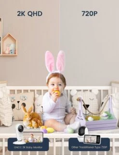 GNCC GC1Pro Babyfoon Met Camera - 3MP Indoor WiFi-camera 2.4G WiFi Voor Kinderen/Huisdieren/Senioren Met Monitor En Geluidsdetectie, Nachtzicht, Tweerichtingsaudio -Pasgeborenen En Jonge Kinderen 923x1200 9