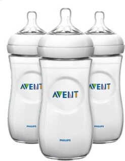 Philips Avent SCF036/37 Natural Babyfles - 6m+ - Langzame Toevoer - 3 Stuks -Pasgeborenen En Jonge Kinderen 929x1200