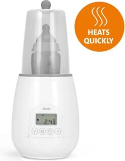 Alecto BW-700 - Snelle Digitale Flessenwarmer 500W Voor Opwarmen, Steriliseren En Ontdooien - Inclusief Stoomkap - Bediening Via Display - Wit -Pasgeborenen En Jonge Kinderen 933x1200