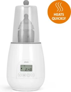 Alecto BW-700 - Snelle Digitale Flessenwarmer 500W Voor Opwarmen, Steriliseren En Ontdooien - Inclusief Stoomkap - Bediening Via Display - Wit -Pasgeborenen En Jonge Kinderen 935x1200