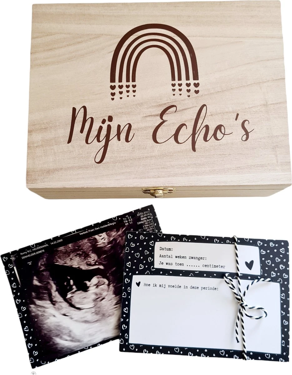 Echo Bewaarkistje Incl. Baby Echo Invul Kaarten - MammaZenn - Baby Echo Bewaardoos - Baby Echo Cadeau Kistje Met Kaarten - Baby Echo Boekje 6 Echo Bewaarkistje Incl. Baby Echo Invul Kaarten - MammaZenn - Baby Echo Bewaardoos - Baby Echo Cadeau Kistje Met Kaarten - Baby Echo Boekje - Afbeelding 6