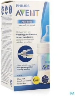 Philips Avent SCF810/14 Anti-Colic Babyfles (125ml) - Met AirFree Ventiel - 1 Stuk -Pasgeborenen En Jonge Kinderen 938x1200 1