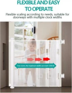 ANG - Oprolbaar Traphekje - Veiligheidshekje Voor Baby - Kinderhekje - Traphekje Hond - Baby Hekje - Veiligheidshekje - Traphekje - Traphek - Traphekjes - Traphekje Oprolbaar - Traphekje Zwart