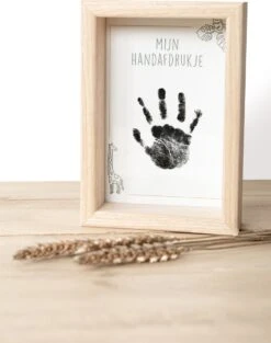 Inktafdruksetje Baby (2 Stuks) Met Bijpassende Kaartjes Giraf - Handafdruk Baby En Voetafdruk Baby - Zwarte Inktafdruk Zonder Vies Te Worden - Inkt Afdruk Baby -Pasgeborenen En Jonge Kinderen 946x1200