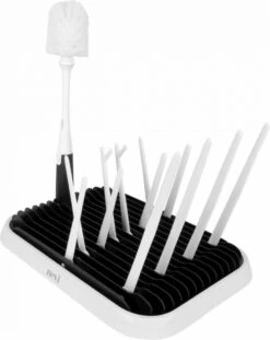 Nevi Afdruiprek Met Lekbak - Afdruipmat Voor 10 Flessen - Opvouwbaar Droogrek Babyfles - Inclusief Afwasborstel -Pasgeborenen En Jonge Kinderen 953x1200