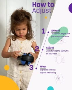 Gehoorbescherming Kind - Gehoorbeschermers Oorkappen Kinderen - 3-16 Jaar - 26dB - Donker Blauw - V-Star -Pasgeborenen En Jonge Kinderen 960x1200 55