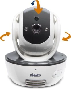 Alecto DVM-200 - Babyfoon Met Camera - Op Afstand Beweegbaar - Wit -Pasgeborenen En Jonge Kinderen 962x1200