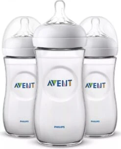Philips Avent SCF036/37 Natural Babyfles - 6m+ - Langzame Toevoer - 3 Stuks
