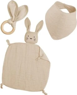 Kraammand Jongen En Meisje - Kraamcadeau Geschenkset - Geschenkmand - Kraampakket - Geboortemand - Babygeschenkset - Babyshower Cadeau - Bijtring Baby