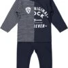 Dirkje SET(2delig) Broek En Shirt Blauw Wit - Maat 86