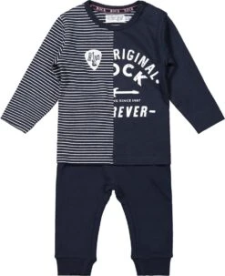 Dirkje SET(2delig) Broek En Shirt Blauw Wit - Maat 86
