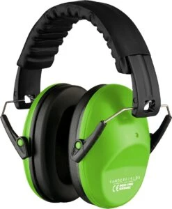 Gehoorbescherming Kind - Gehoorbeschermers Oorkappen Kinderen - 3-16 Jaar - 26dB - Groen - V-Star