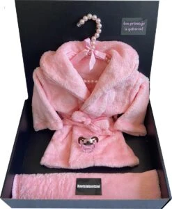 Merkloos Kraamcadeau Meisje - Babybadjas - Speen - 2 Maten -babyshower -Rechtreeks Versturen Met Kaart Ook Mogelijk -Pasgeborenen En Jonge Kinderen 989x1200 2