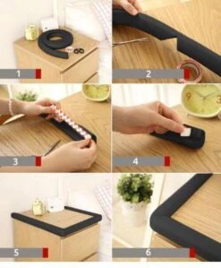 LOUZIR Stootrand Foam - Rand Beschermer - Rand Bescherming - Tafelbeschermer - Kids/kinder Safety - Baby Safety - Veiligheid - Tafelhoek - Tafelrand - Omrander - Stootkussen - Stootrand - Ledikant -Pasgeborenen En Jonge Kinderen 992x1200 6