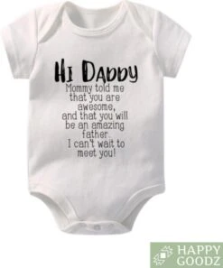 Merkloos Baby Romper Papa 2022/2023 Daddy To Be, Zwangerschapsaankondiging / Bekendmaking, Aanstaande Vader/papa Zwanger, 100% Katoen, Kraam Cadeau, Vaderdag, Rompertje Met Tekst, Aanstaande Papa Ouders|0-3 Maanden Happy Goodz Shop